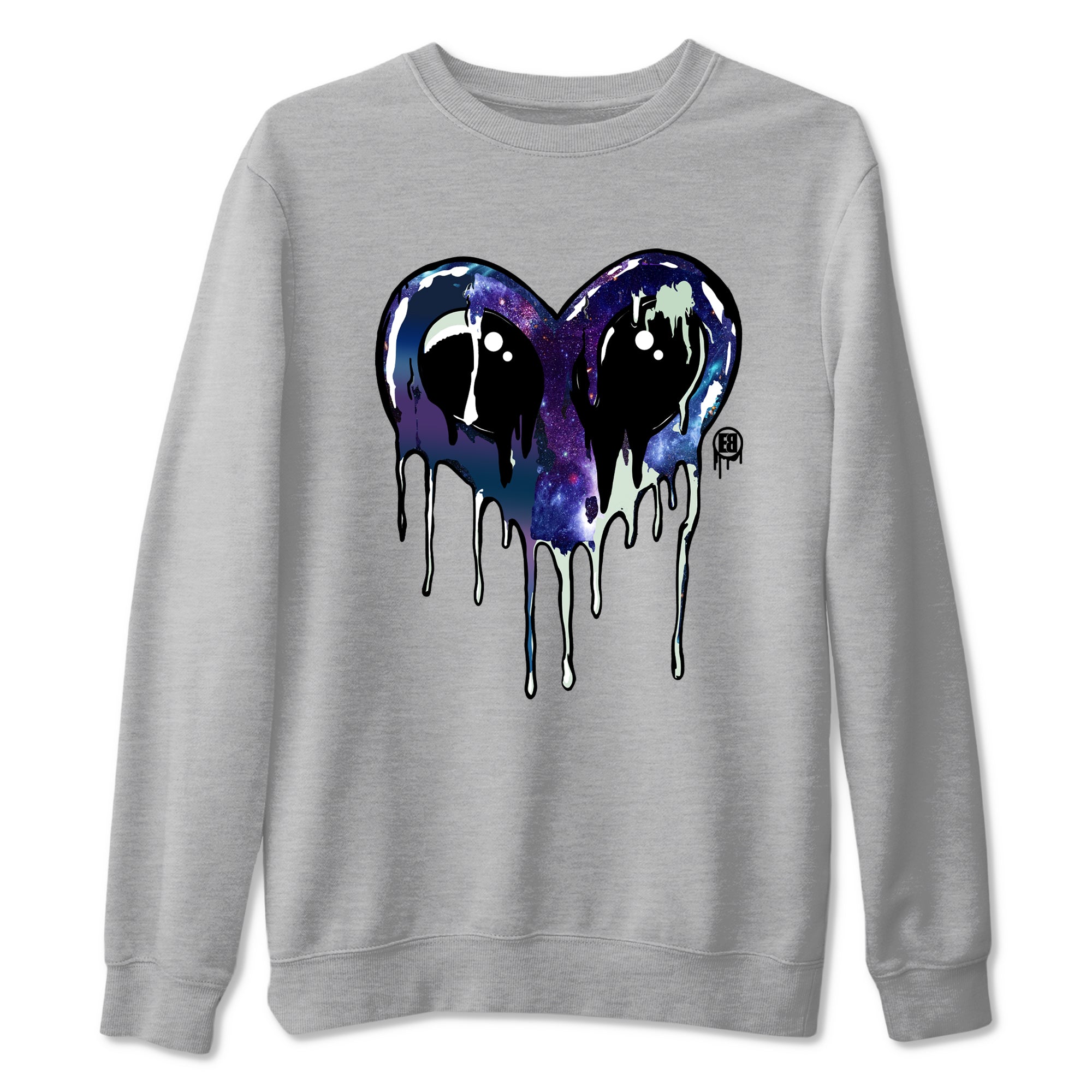 Foams One Galaxy shirts to match jordans Heart Alien sneaker match tees Air Foamposite One Galaxy match shoes to clothes SNRT Sneaker Tees unisex cotton Heather Grey 2 shirts