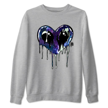 Foams One Galaxy shirts to match jordans Heart Alien sneaker match tees Air Foamposite One Galaxy match shoes to clothes SNRT Sneaker Tees unisex cotton Heather Grey 2 shirts