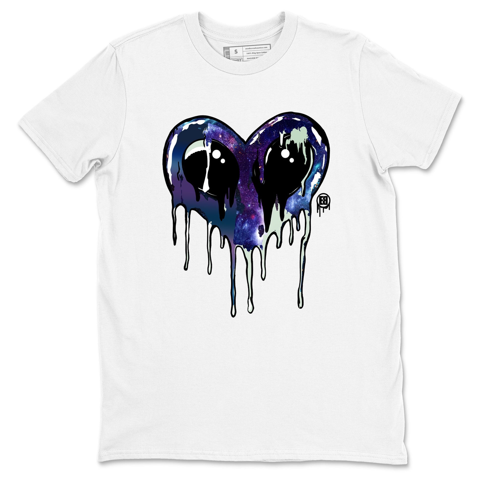 Foams One Galaxy shirts to match jordans Heart Alien sneaker match tees Air Foamposite One Galaxy match shoes to clothes SNRT Sneaker Tees unisex cotton White 2 shirts