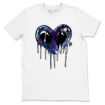 Foams One Galaxy shirts to match jordans Heart Alien sneaker match tees Air Foamposite One Galaxy match shoes to clothes SNRT Sneaker Tees unisex cotton White 2 shirts