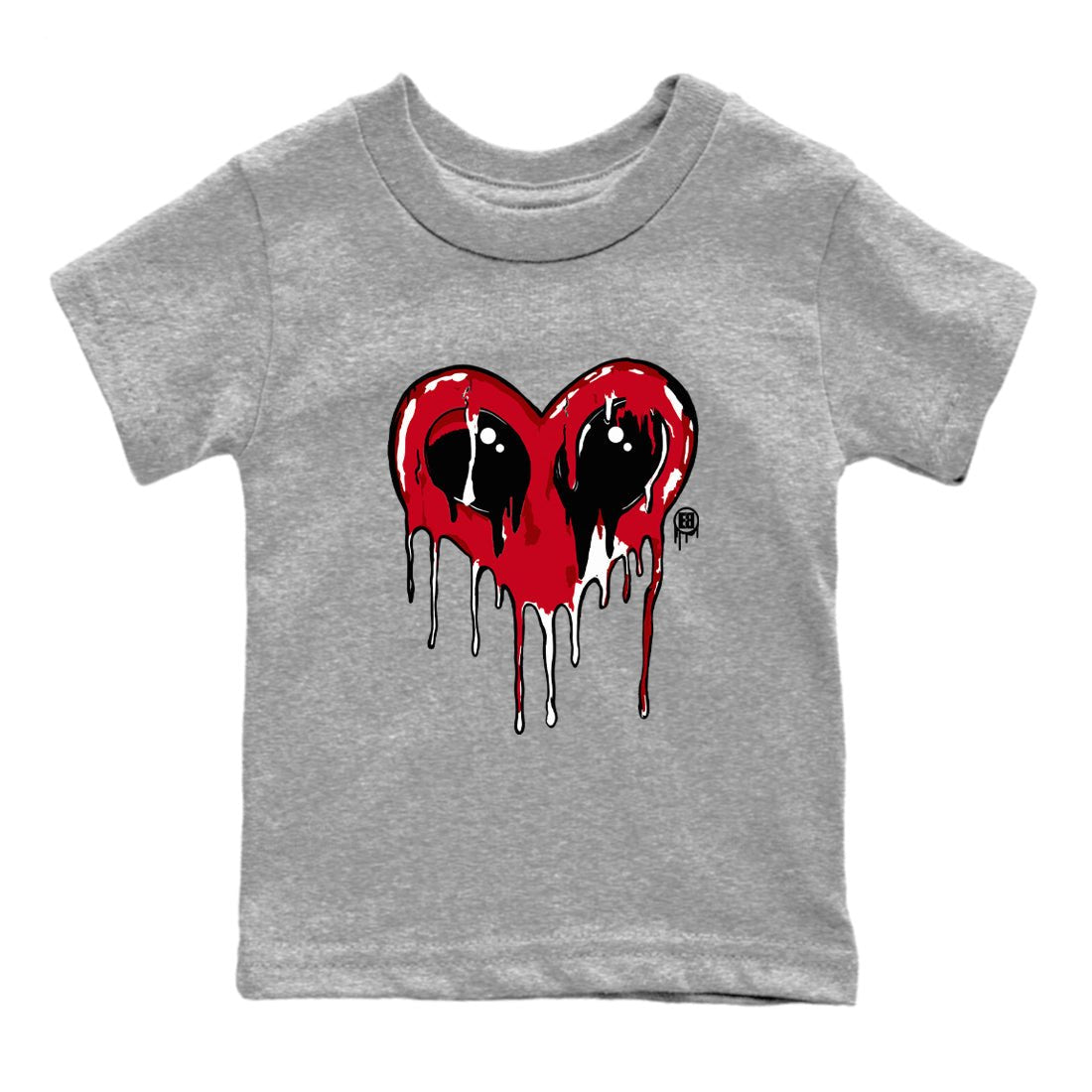 Jordan 1 High '85 "Bred" Graphic shirts Heart Alien Valentine Gift shirts Air Jordan 1 '85 Bred best t-shirts to wear with jordans SNRT Sneaker Tees Youth Baby Heather Grey 2 tee