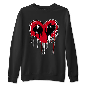 Jordan 1 High '85 "Bred" Graphic shirts Heart Alien Valentine Gift shirts Air Jordan 1 '85 Bred best t-shirts to wear with jordans SNRT Sneaker Tees unisex cotton Black 2 shirts