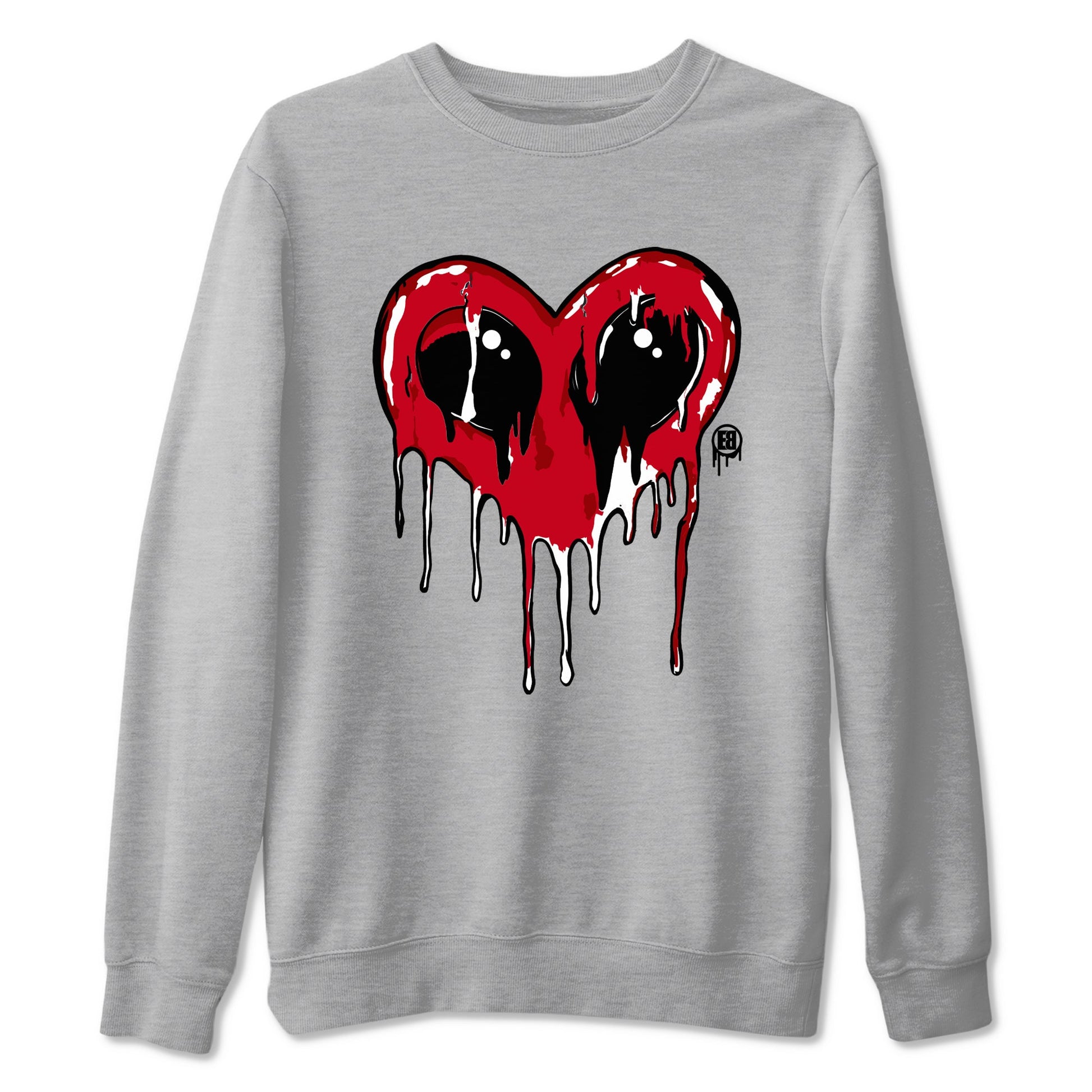 Jordan 1 High '85 "Bred" Graphic shirts Heart Alien Valentine Gift shirts Air Jordan 1 '85 Bred best t-shirts to wear with jordans SNRT Sneaker Tees unisex cotton Heather Grey 2 shirts