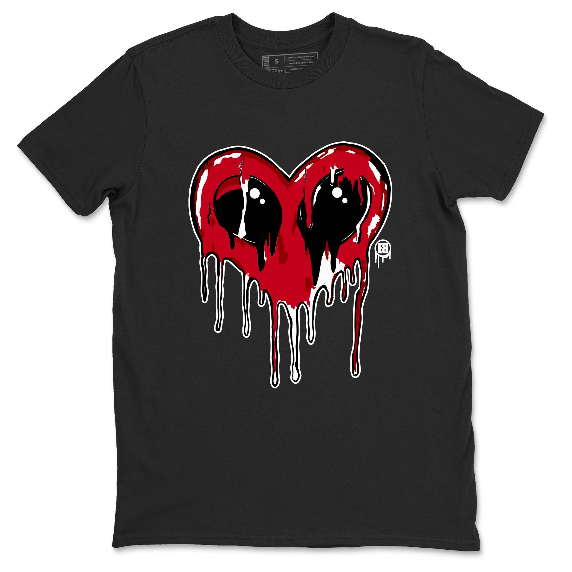 Jordan 1 High '85 "Bred" Graphic shirts Heart Alien Valentine Gift shirts Air Jordan 1 '85 Bred best t-shirts to wear with jordans SNRT Sneaker Tees unisex cotton Black 2 shirts
