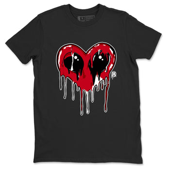Jordan 1 High '85 "Bred" Graphic shirts Heart Alien Valentine Gift shirts Air Jordan 1 '85 Bred best t-shirts to wear with jordans SNRT Sneaker Tees unisex cotton Black 2 shirts