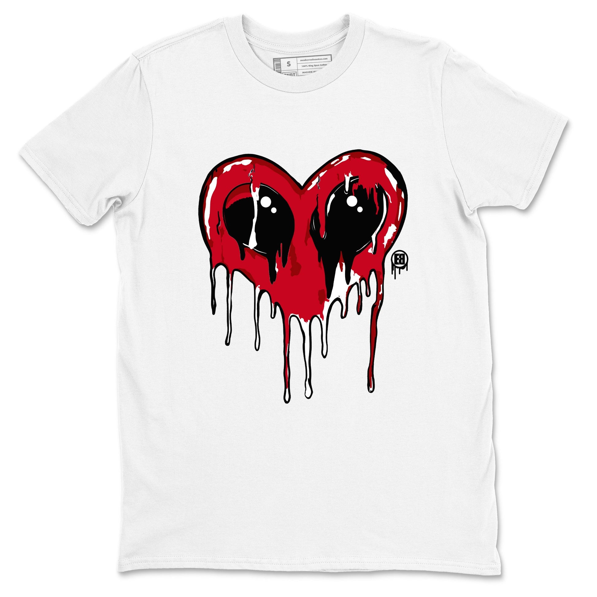 Jordan 1 High '85 "Bred" Graphic shirts Heart Alien Valentine Gift shirts Air Jordan 1 '85 Bred best t-shirts to wear with jordans SNRT Sneaker Tees unisex cotton White 2 shirts