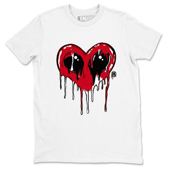 Jordan 1 High '85 "Bred" Graphic shirts Heart Alien Valentine Gift shirts Air Jordan 1 '85 Bred best t-shirts to wear with jordans SNRT Sneaker Tees unisex cotton White 2 shirts