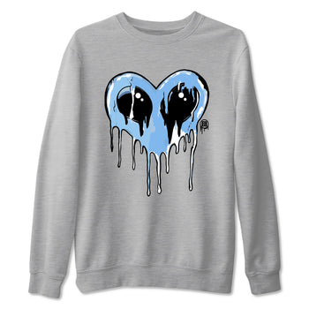 AJ11 Legend Blue Graphic shirts Heart Alien Valentine Gift shirts Air Jordan 11 Legend Blue best t-shirts to wear with jordans SNRT Sneaker Tees unisex cotton Heather Grey 2 shirts