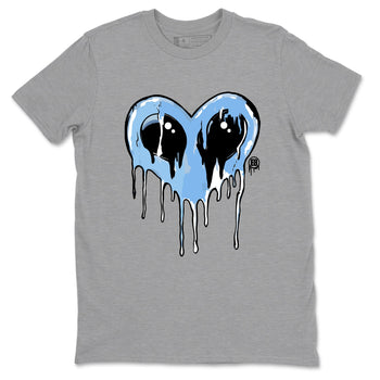 AJ11 Legend Blue Graphic shirts Heart Alien Valentine Gift shirts Air Jordan 11 Legend Blue best t-shirts to wear with jordans SNRT Sneaker Tees unisex cotton Heather Grey 2 shirts