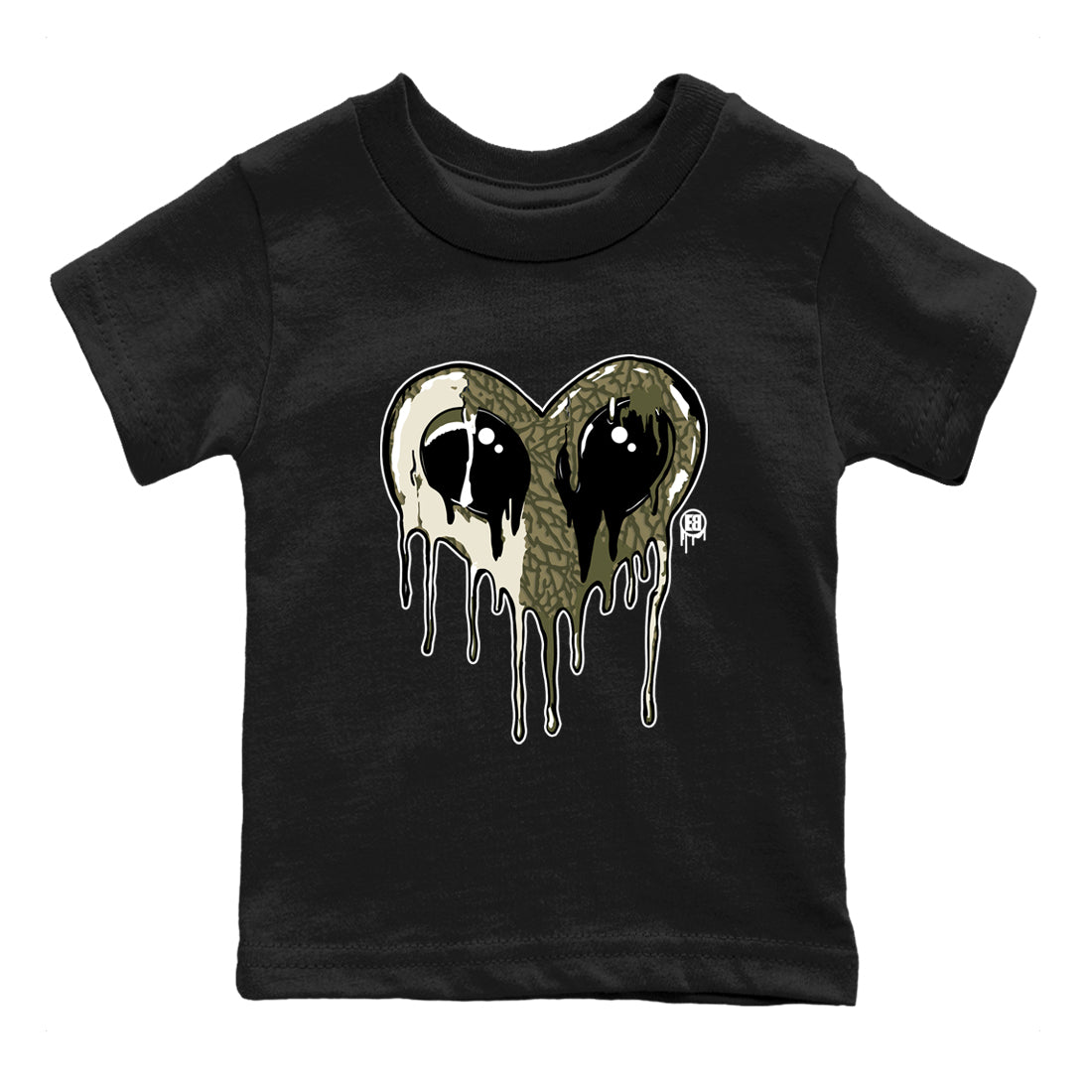 Sneaker match tees – Sneaker Tees To Match Air Jordan 3 Family Affair Shoes – Heart Alien Kids T-Shirt Black 2