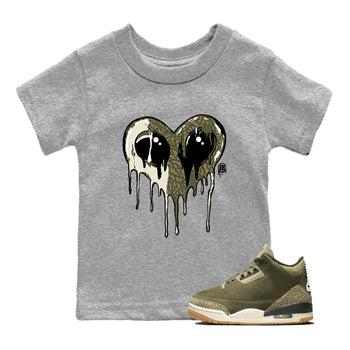 Sneaker match tees – Sneaker Tees To Match Air Jordan 3 Family Affair Shoes – Heart Alien Kids T-Shirt Heather Grey 1
