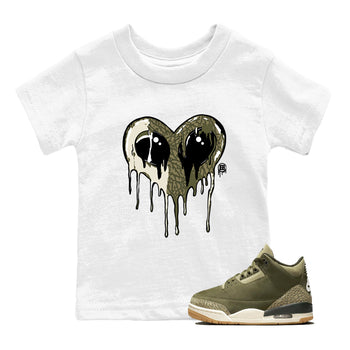Sneaker match tees – Sneaker Tees To Match Air Jordan 3 Family Affair Shoes – Heart Alien Kids T-Shirt White 1