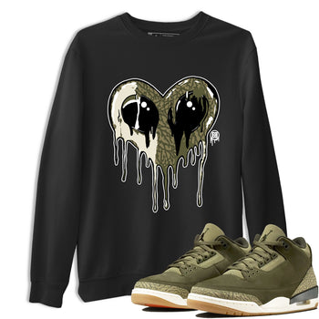 Sneaker match tees – Sneaker Tees To Match Air Jordan 3 Family Affair Shoes – Heart Alien Tee Black 1