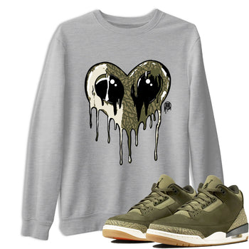 Sneaker match tees – Sneaker Tees To Match Air Jordan 3 Family Affair Shoes – Heart Alien Tee Heather Grey 1