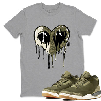 Sneaker match tees – Sneaker Tees To Match Air Jordan 3 Family Affair Shoes – Heart Alien Tee Heather Grey 1