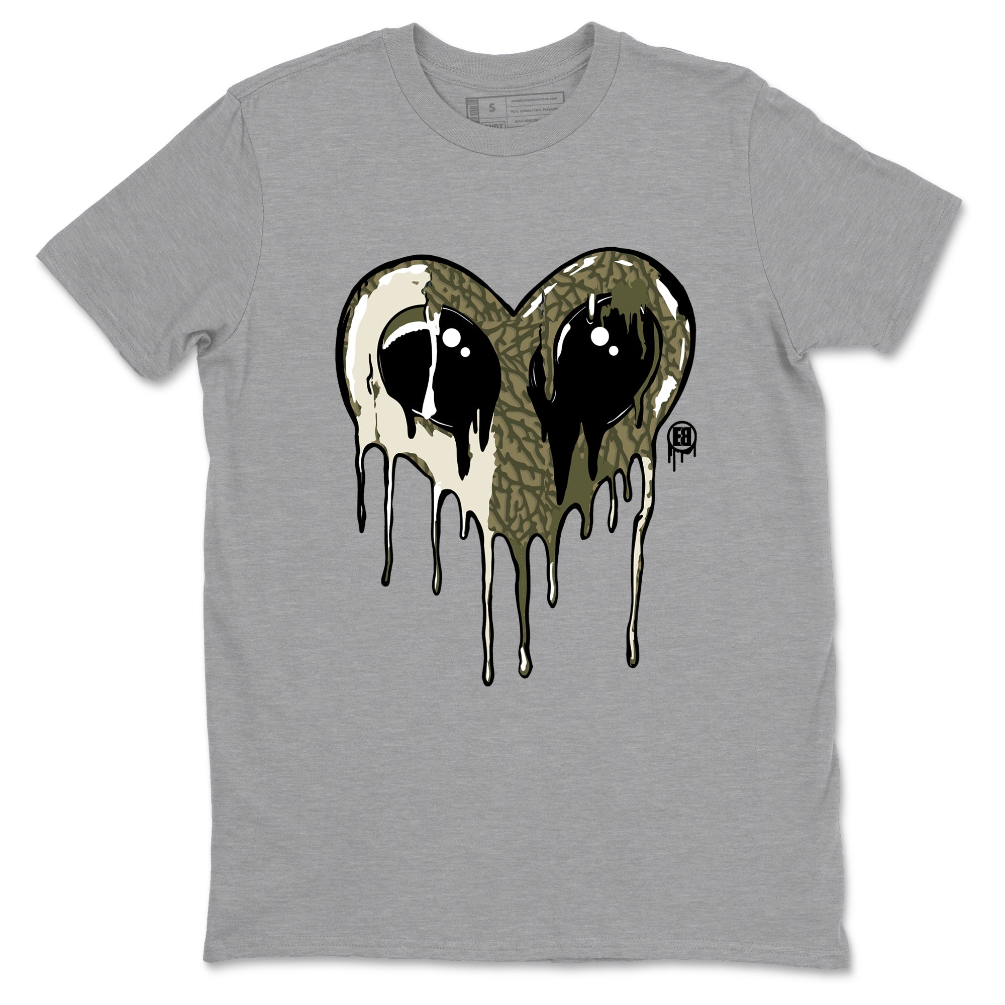 Sneaker match tees – Sneaker Tees To Match Air Jordan 3 Family Affair Shoes – Heart Alien Tee Heather Grey 2