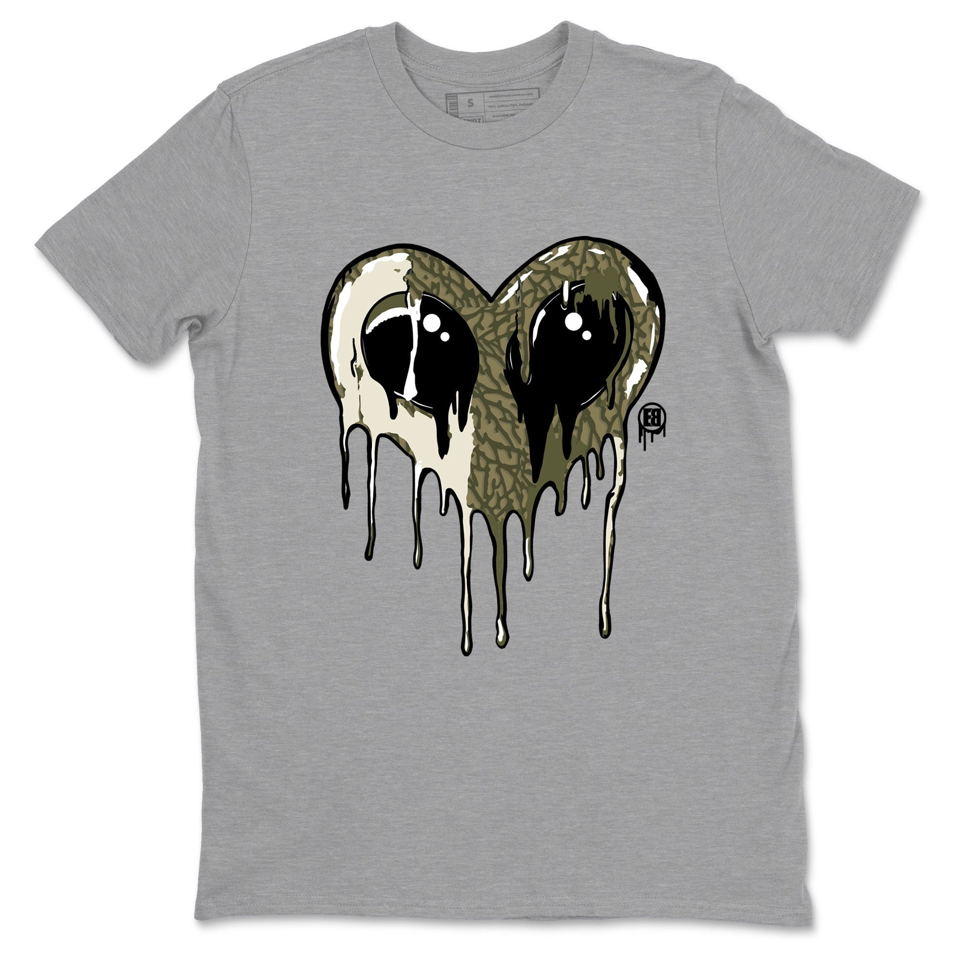Sneaker match tees – Sneaker Tees To Match Air Jordan 3 Family Affair Shoes – Heart Alien Tee Heather Grey 2