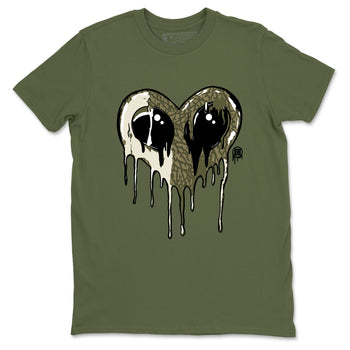 Sneaker match tees – Sneaker Tees To Match Air Jordan 3 Family Affair Shoes – Heart Alien Tee Military Green 2