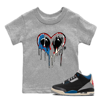 AJ3 Rare Air Graphic shirts Heart Alien Valentine Gift shirts Air Jordan 3 Rare Air best t-shirts to wear with jordans SNRT Sneaker Tees Youth Baby Heather Grey 1 tee