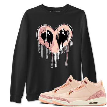 Air Jordan 3 Valentine's Day Graphic shirts Heart Alien Valentine Gift shirts Air Jordan 3 Washed Coral best t-shirts to wear with jordans SNRT Sneaker Tees unisex cotton Black 1 shirts