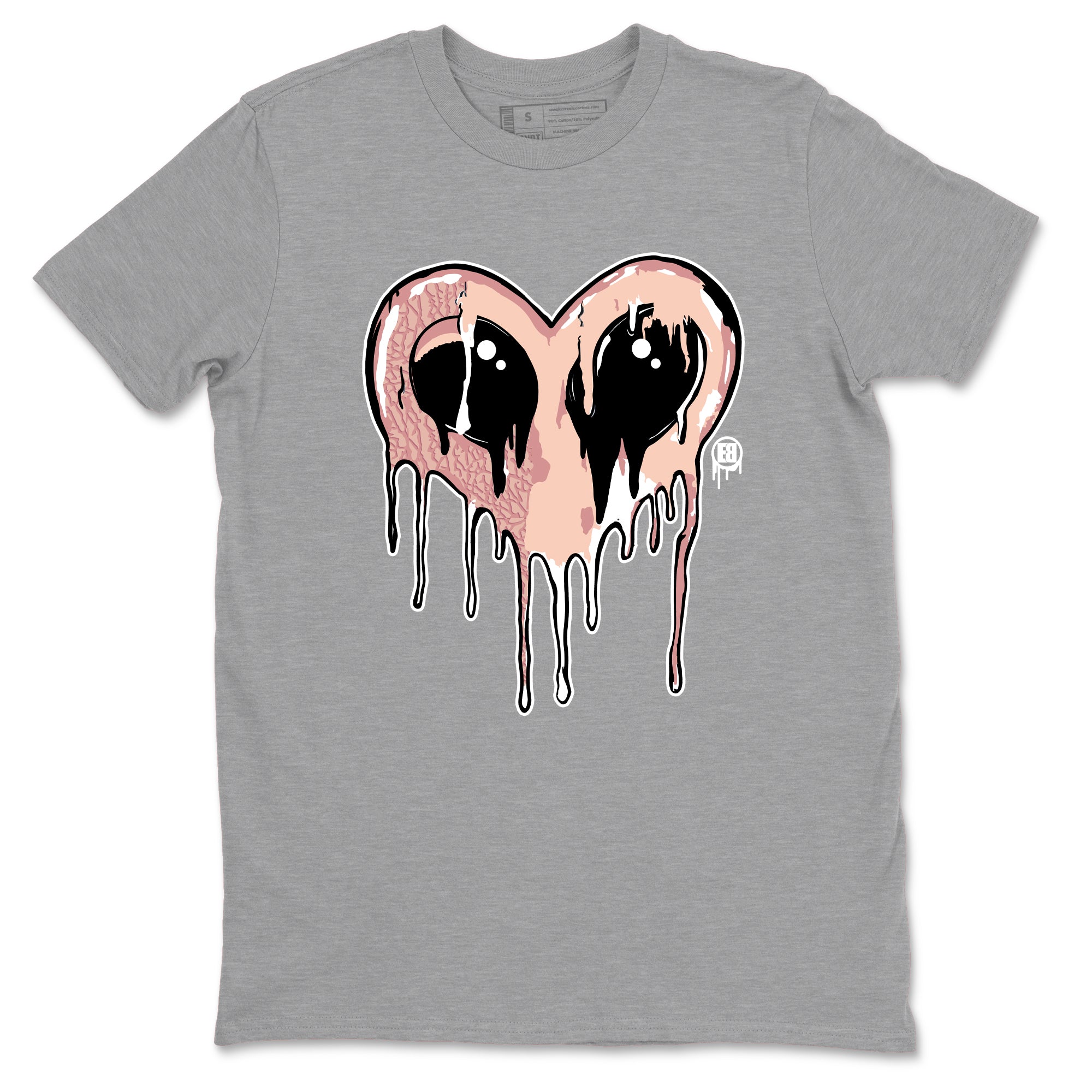 Air Jordan 3 Valentine's Day Graphic shirts Heart Alien Valentine Gift shirts Air Jordan 3 Washed Coral best t-shirts to wear with jordans SNRT Sneaker Tees unisex cotton Heather Grey 2 shirts