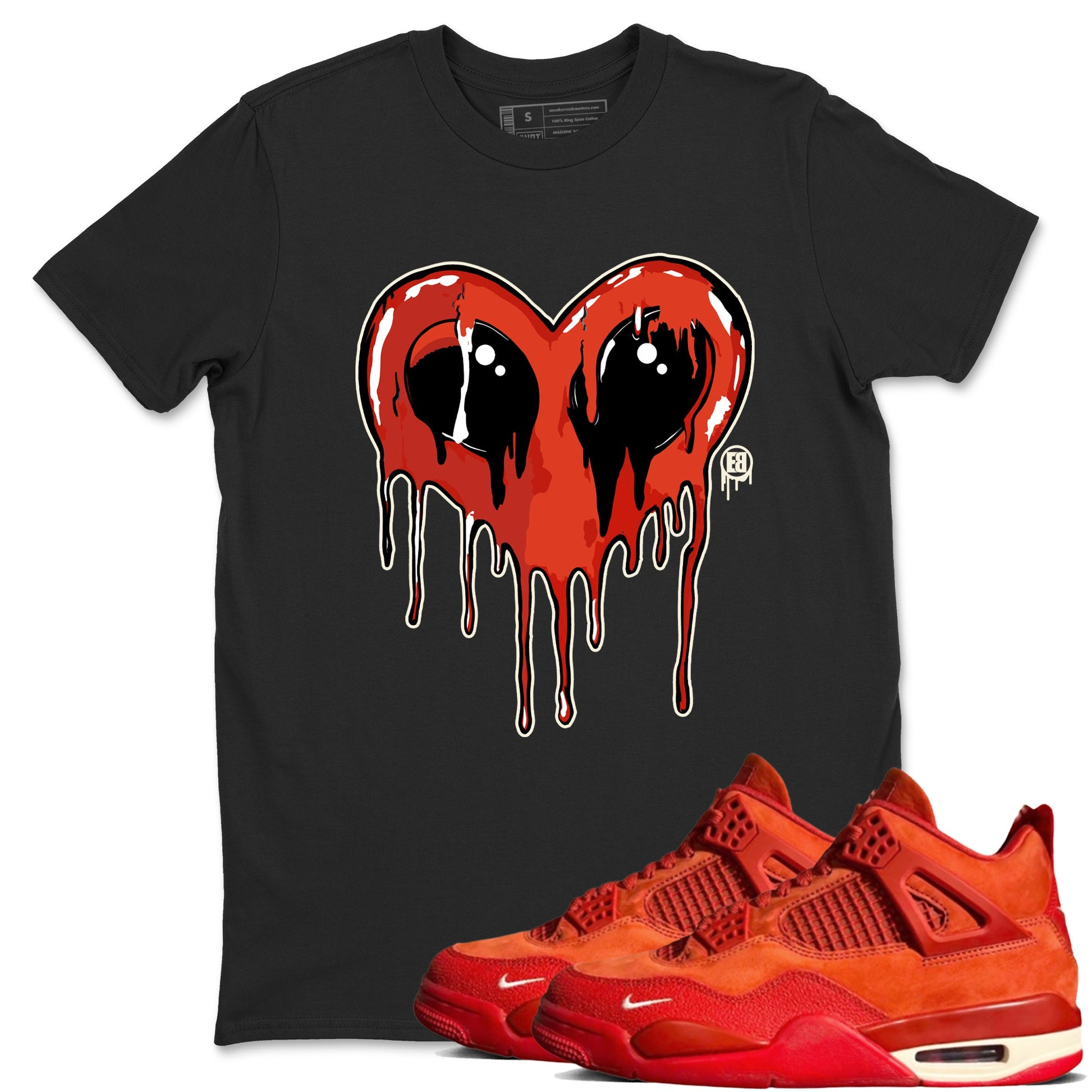 4s Nigel Sylvesterto match jordans Heart Alien best t shirts to wear with jordans Nigel Sylvester x Air Jordan 4 Brick by Brick match shoes to clothes SNRT Sneaker Tees unisex cotton Black 1 shirts