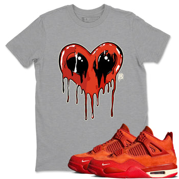 4s Nigel Sylvesterto match jordans Heart Alien best t shirts to wear with jordans Nigel Sylvester x Air Jordan 4 Brick by Brick match shoes to clothes SNRT Sneaker Tees unisex cotton Heather Grey 1 shirts