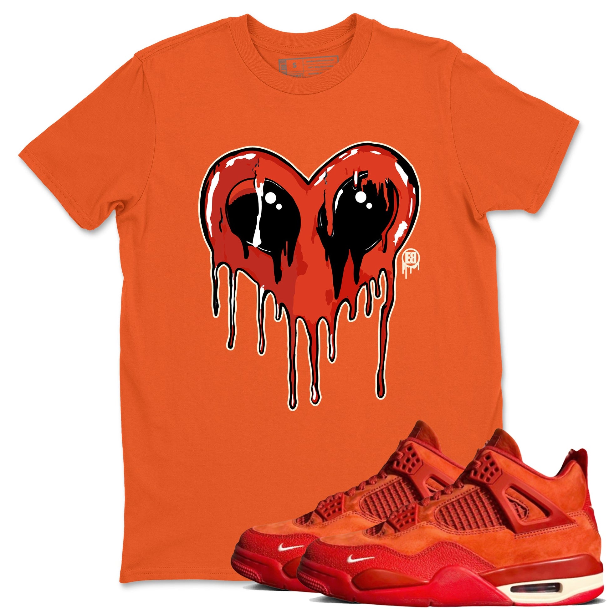4s Nigel Sylvesterto match jordans Heart Alien best t shirts to wear with jordans Nigel Sylvester x Air Jordan 4 Brick by Brick match shoes to clothes SNRT Sneaker Tees unisex cotton Orange 1 shirts
