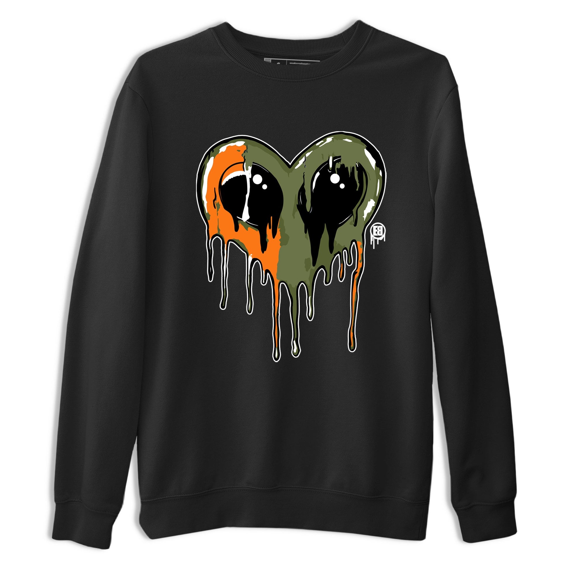 Sneaker match tees – Sneaker Tees To Match Undefeated inspired colorways Air Jordan 4 OG Olive Shoes  – Heart Alien Tee Black 2