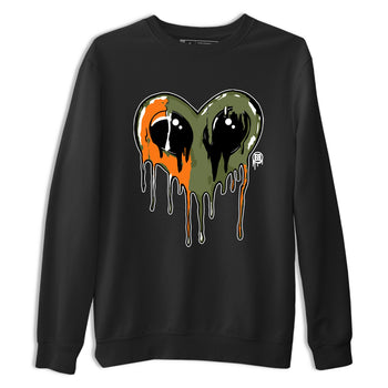 Sneaker match tees – Sneaker Tees To Match Undefeated inspired colorways Air Jordan 4 OG Olive Shoes  – Heart Alien Tee Black 2