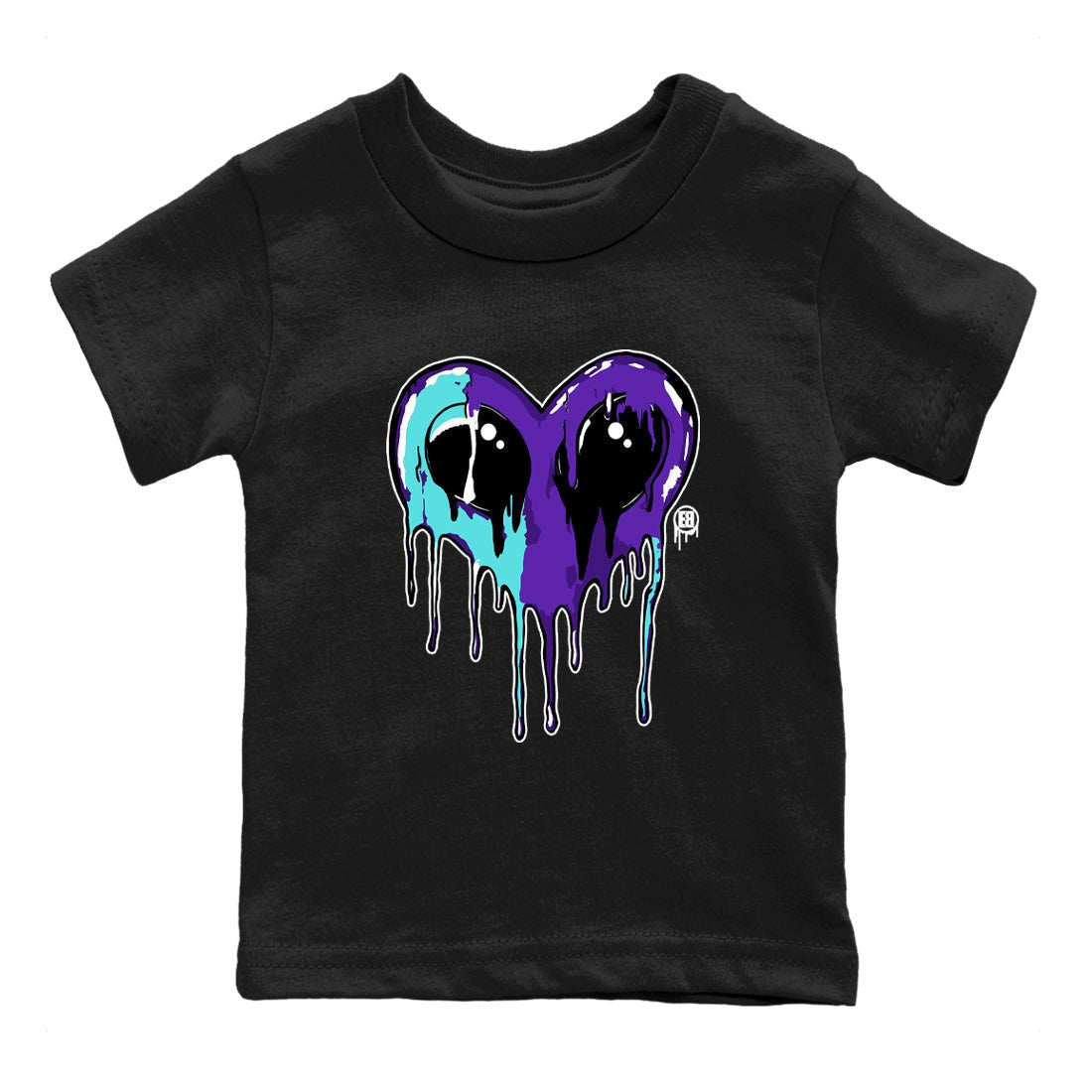 Heart Alien SNRT Sneaker Tees Kids - Air Jordan 5 Grape
