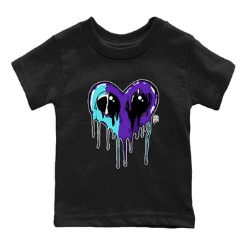 Air Jordan 5 Grape Graphic shirts Heart Alien Valentine Gift shirts 5 Retro Grape best t-shirts to wear with jordans SNRT Sneaker Tees Youth Baby Black 2 tee