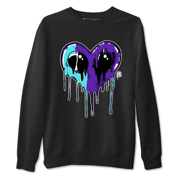 Air Jordan 5 Grape Graphic shirts Heart Alien Valentine Gift shirts 5 Retro Grape best t-shirts to wear with jordans SNRT Sneaker Tees unisex cotton Black 2 shirts