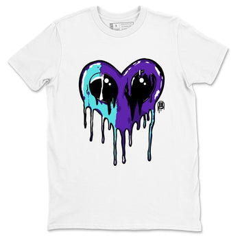 Air Jordan 5 Grape Graphic shirts Heart Alien Valentine Gift shirts 5 Retro Grape best t-shirts to wear with jordans SNRT Sneaker Tees unisex cotton White 2 shirts