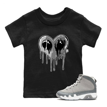 Air Jordan 9 Cool Grey Graphic shirts Heart Alien Valentine Gift shirts Air Jordan 9 Cool Grey best t-shirts to wear with jordans SNRT Sneaker Tees Youth Baby Black 1 tee