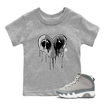 Air Jordan 9 Cool Grey Graphic shirts Heart Alien Valentine Gift shirts Air Jordan 9 Cool Grey best t-shirts to wear with jordans SNRT Sneaker Tees Youth Baby Heather Grey 1 tee