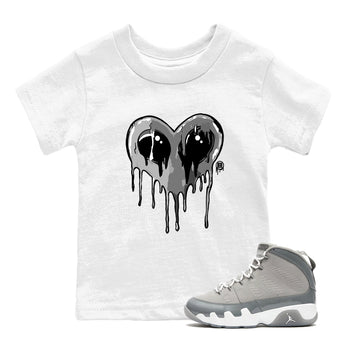 Air Jordan 9 Cool Grey Graphic shirts Heart Alien Valentine Gift shirts Air Jordan 9 Cool Grey best t-shirts to wear with jordans SNRT Sneaker Tees Youth Baby White 1 tee