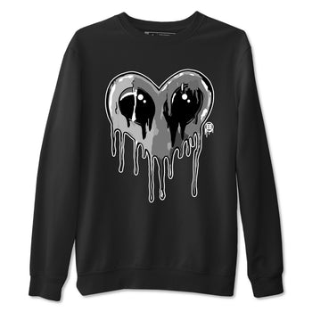 Air Jordan 9 Cool Grey Graphic shirts Heart Alien Valentine Gift shirts Air Jordan 9 Cool Grey best t-shirts to wear with jordans SNRT Sneaker Tees unisex cotton Black 2 shirts