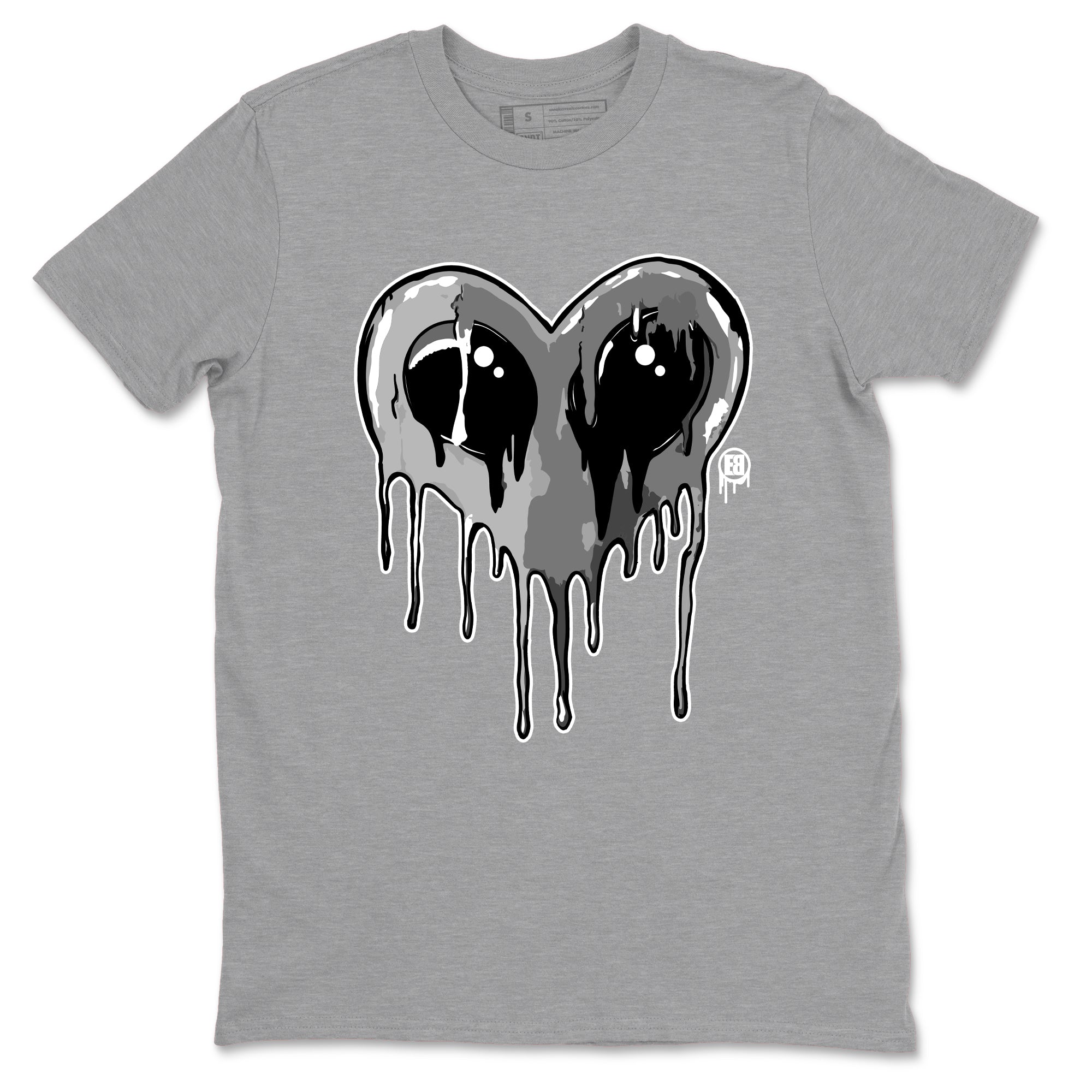 Air Jordan 9 Cool Grey Graphic shirts Heart Alien Valentine Gift shirts Air Jordan 9 Cool Grey best t-shirts to wear with jordans SNRT Sneaker Tees unisex cotton Heather Grey 2 shirts