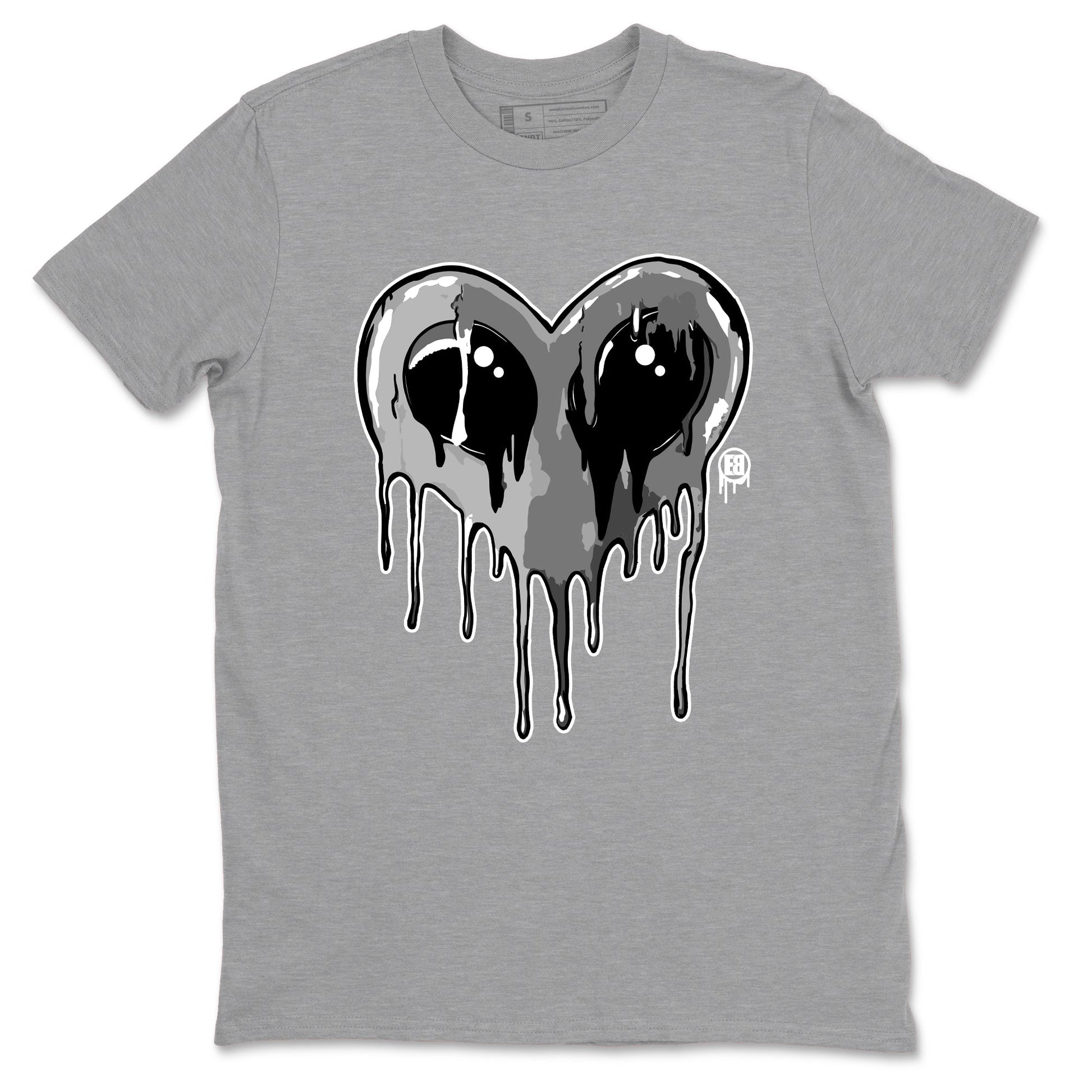 Air Jordan 9 Cool Grey Graphic shirts Heart Alien Valentine Gift shirts Air Jordan 9 Cool Grey best t-shirts to wear with jordans SNRT Sneaker Tees unisex cotton Heather Grey 2 shirts