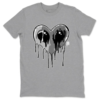 Air Jordan 9 Cool Grey Graphic shirts Heart Alien Valentine Gift shirts Air Jordan 9 Cool Grey best t-shirts to wear with jordans SNRT Sneaker Tees unisex cotton Heather Grey 2 shirts