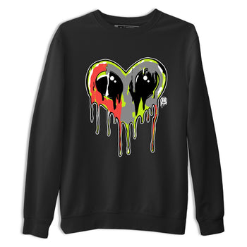 Sneaker Threads – Sneaker Tees To Match Air Max 90 Spruce Aura and Ghost Green – Heart Alien Graphic Tee Black 2. Perfect for Jordan releases 2025 colorways.