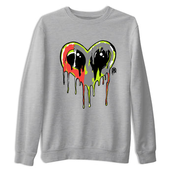 Sneaker Threads – Sneaker Tees To Match Air Max 90 Spruce Aura and Ghost Green – Heart Alien Graphic Tee Heather Grey 2. Perfect for Jordan releases 2025 colorways.