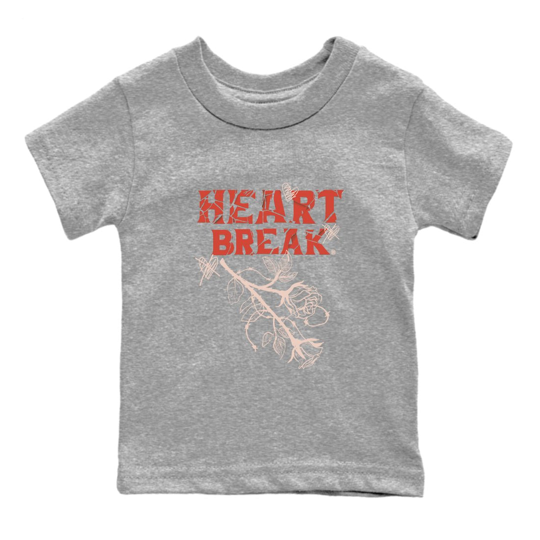 Air Jordan 13 Dune Red shirts to match jordans Heart Break sneaker match tees AJ13 Dune Red Sneaker Shirts SNRT Sneaker Tees streetwear brand Baby and Youth Heather Grey 2 cotton tee