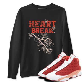 Air Jordan 13 Dune Red shirts to match jordans Heart Break sneaker match tees AJ13 Dune Red Sneaker Shirts SNRT Sneaker Tees streetwear brand Black 1 unisex cotton tee