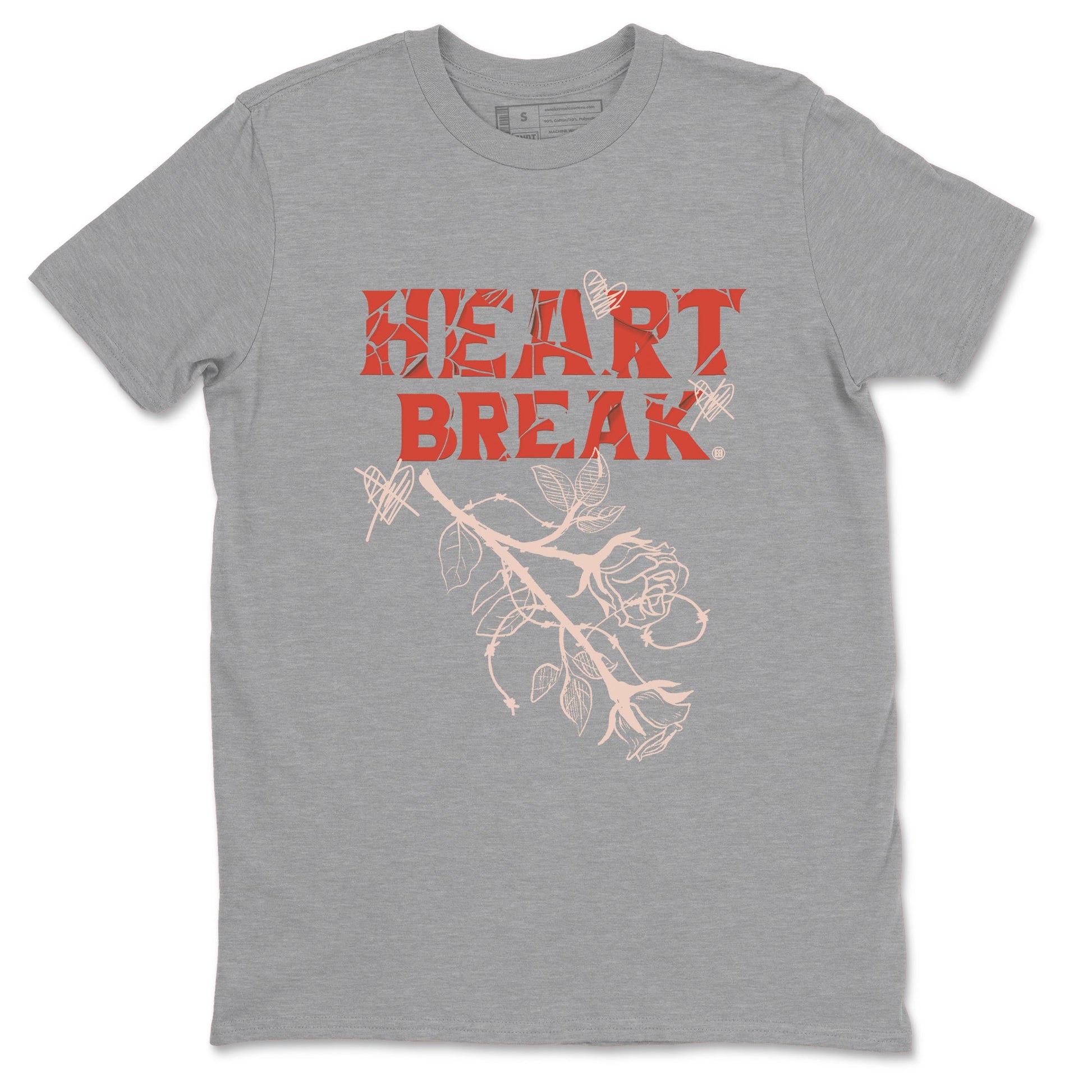 Air Jordan 13 Dune Red shirts to match jordans Heart Break sneaker match tees AJ13 Dune Red Sneaker Shirts SNRT Sneaker Tees streetwear brand Heather Grey 2 unisex cotton tee
