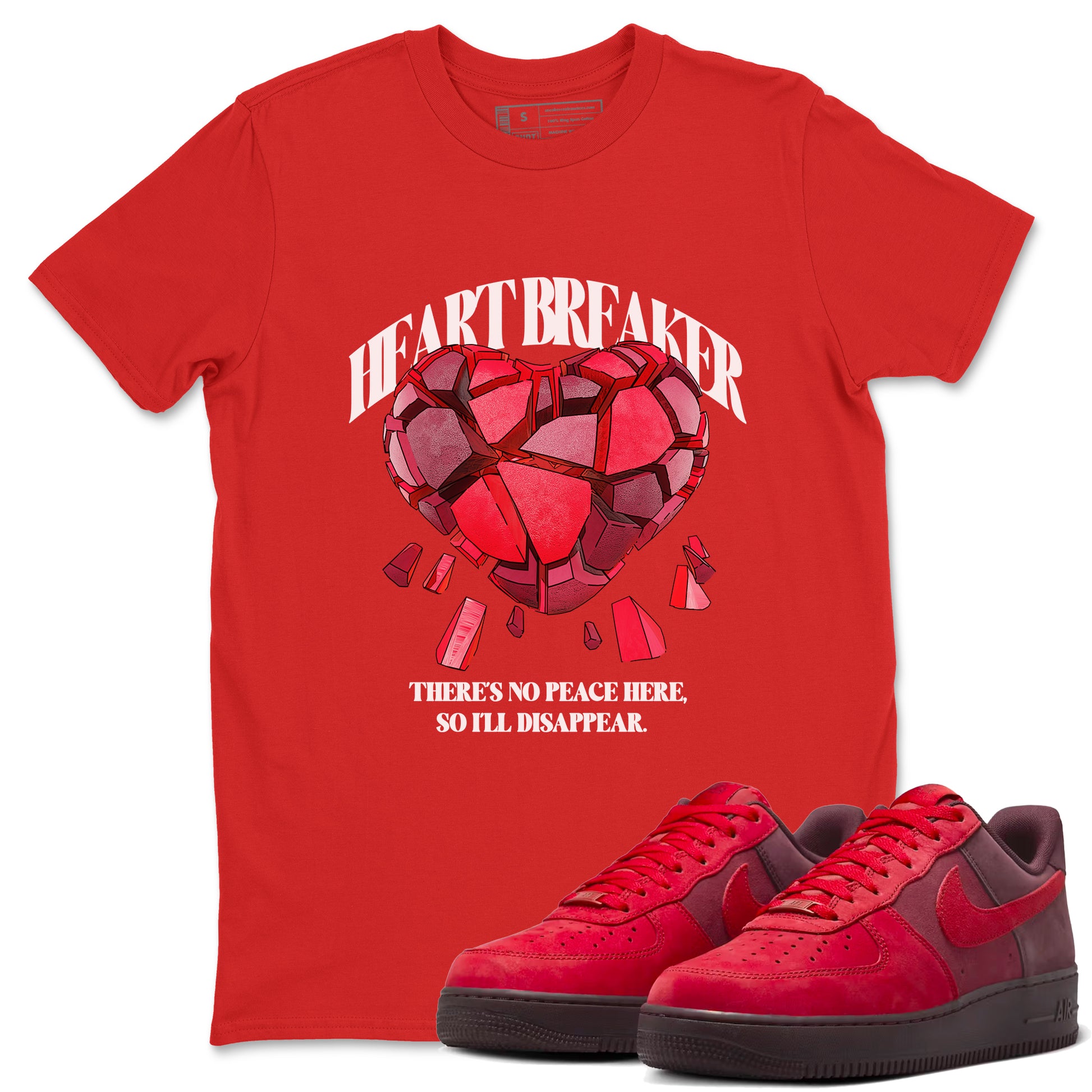 Air Force 1 Layers of Love shirt to match jordans Heart Breaker sneaker tees AF1 Layers of Love SNRT Sneaker Release Tees unisex cotton Red 2 crew neck shirt