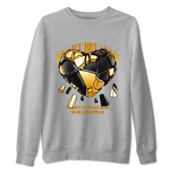1s Black Metallic Gold shirts to match jordans Heart Breaker sneaker match tees Air Jordan 1 Black Metallic Gold SNRT Sneaker Tees streetwear brand Heather Grey 2 unisex cotton tee