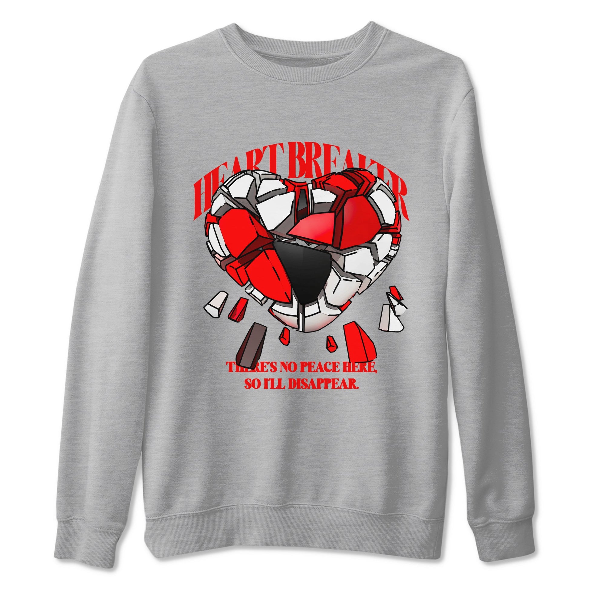 1s Black Toe Reimagined shirts to match jordans Heart Breaker best t shirts to wear with jordans AJ1 High OG Black Toe Reimagined match shoes to clothes SNRT Sneaker Tees unisex cotton Heather Grey 2 shirts