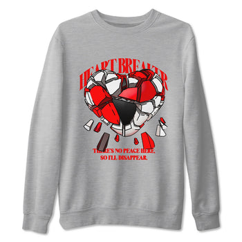 1s Black Toe Reimagined shirts to match jordans Heart Breaker best t shirts to wear with jordans AJ1 High OG Black Toe Reimagined match shoes to clothes SNRT Sneaker Tees unisex cotton Heather Grey 2 shirts